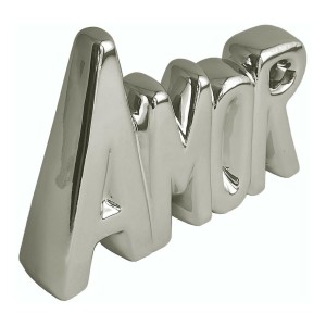 ENFEITE DE PORCELANA COM A FRASE AMOR  8X10CM - CZ19505-PTA