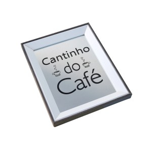 BANDEJA ESPELHADA DE MADEIRA CANTINHO CAFE 24X30CM - GDR0684A-MR