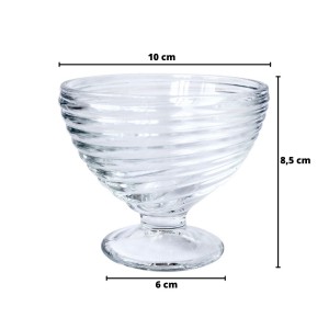 JOGO DE 6 TAÇAS DE VIDRO PARA SOBREMESA 200 ML COLMEIA - 7538